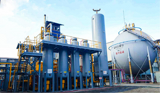 포스코그룹의 수소생산 설비. 수소모빌리티+쇼조직위원회 제공